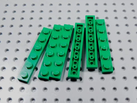 LEGO Lot of 6 Green 1x6 Plates BM