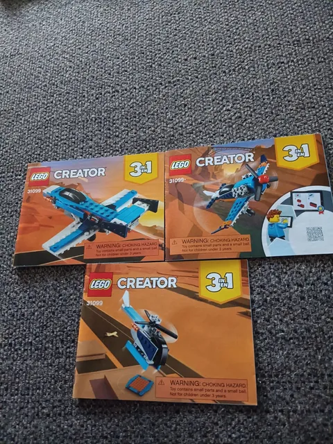 3 LEGO CREATOR # 31099((3)),,LEGO INSTRUCTION MANUALS,, ONLY,,LOOK 