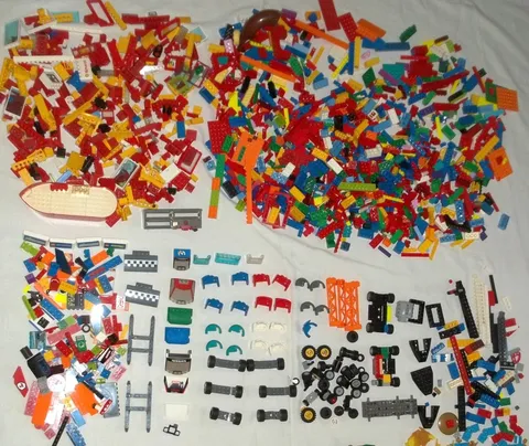 LEGO Approx 4Kg Bundle - City + Minecraft + Cars Parts + Old Train Parts