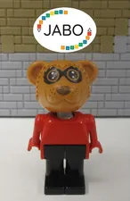 (E5 / 9) Lego Fabuland figure fab12a Roger Raccoon 3626