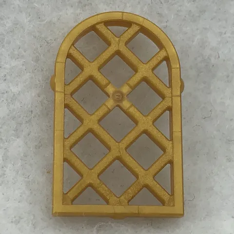 LEGO 30046 Pearl Gold Pane for Window 1 x 2 x 2 2/3 Lattice Diamond (x1)