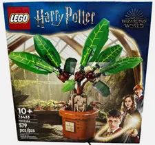 New Unopened LEGO 76433 Harry Potter Hogwarts Mandrake Building Toy 579 Pcs