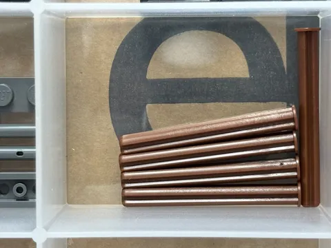 LEGO Parts - Reddish Brown Technic, Axle 5L with Stop - No 15462 - QTY 5
