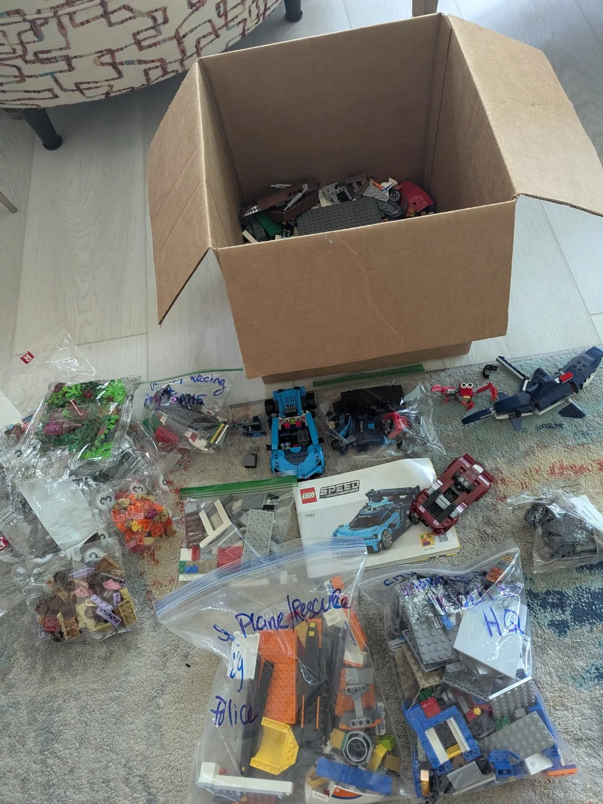 LEGO 7lb LBs Pounds Random Pieces Building Minifigures Sealed Bags  Etc!