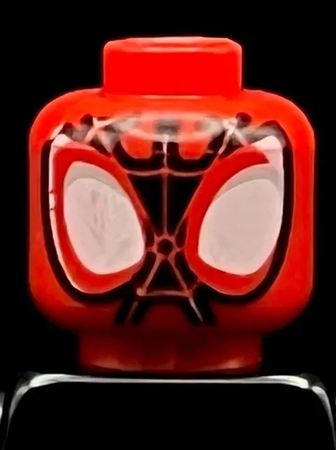 Lego Marvel Spiderman Spin Misprint Minifigure Head Prototype Test Print Error