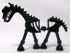 LEGO Black Skeletal /Skeleton Horse Animal Part 5378 7009 852293