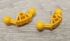 Lego 41670 Bright Light Orange Bionicle 4 x 4 x 2 90 Deg 2 Ball Joint Lot Of 2