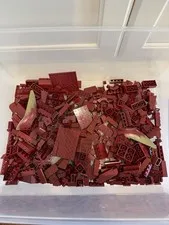 LEGO Bulk Lot Dark Red Plastic Bricks, Pieces & Parts Loose Assorted Lot