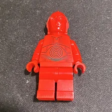 LEGO Star Wars Red Protocol C-3PO Minifigure w/ Black Printed Torso & Back