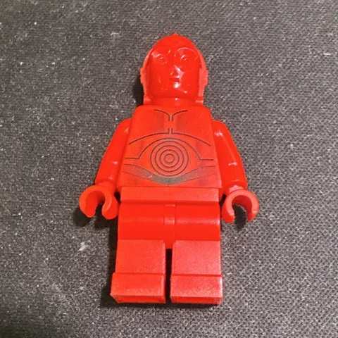 LEGO Star Wars Red Protocol C-3PO Minifigure w/ Black Printed Torso & Back