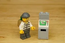 LEGO Minifigure cty0007 Police City Jail Prisoner 50380 Gold Tooth ATM Robbery
