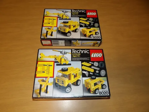 Lot of 2 Vintage 1984 Lego Technic 8020 Buidable Toy Sets ~ Complete ~ Retired!!