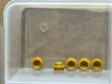 LEGO Parts - Pearl Gold Plate, Round 1 x 1 - No 4073 - QTY 5