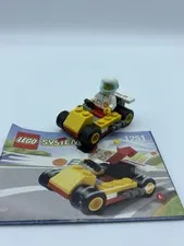 Vintage LEGO Town Shell 1251 Go Kart Race Car Set Manual Minifigure 1999