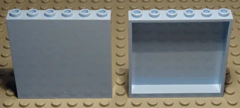 Lego Wall 1x6x5 Royal Light Light Blue 1 Piece