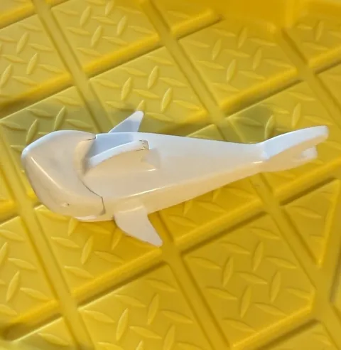 LEGO White Shark No Gills Used Moveable Jaw Design # 2547