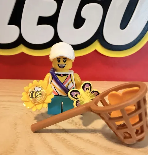 Lego City Butterfly Catcher Minifigure With Accessories 