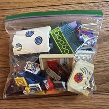 LEGO Brick Plate Pieces Bulk Lot Various Printed Stickered Specialty 6 oz