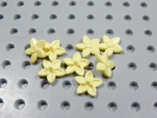 LEGO Lot of 8 Cool Pastel Yellow Flowers w/ Pin Petals Plants Minifig BI