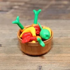 LEGO Minifigure Bushel Basket Apples Bananas Carrots 64951