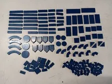 LEGO BULK LOT OF 170 DARK BLUE SMOOTH TILES 1X1 1X2 1X3 1X4 1X6  2X2 2X4 2X6