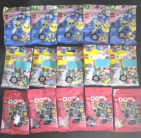 Lot of 15 LEGO DOTS Series 6, 7, & 8 Brand New 41946, 41958, & 41803 Retired