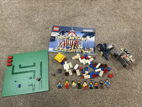 Lego 10196 Grand Carousel Parts, Minifigs, and One Instruction Booklet