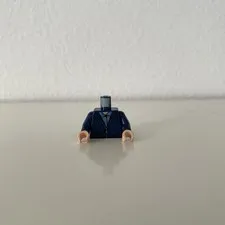 LEGO Minifigure Torso Harry Potter Plaid Shirt Blue Sweater Jacket Zipper Hoodie