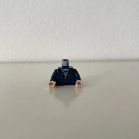 LEGO Minifigure Torso Harry Potter Plaid Shirt Blue Sweater Jacket Zipper Hoodie