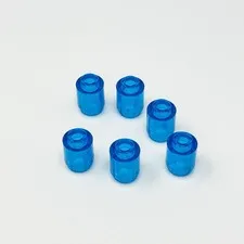 3062b LEGO Parts Brick Round 1x1 Open Stud TRANSPARENT DARK BLUE (6)