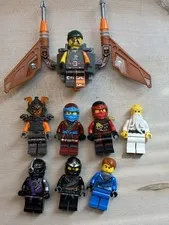 LEGO NINJAGO Minifigure Lot (Damaged) Skybound Kai njo0194 + Jay njo0089