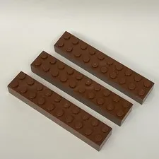 Lego 3006 92538 Reddish Brown Plates Replacement Parts Pieces Lot of 3