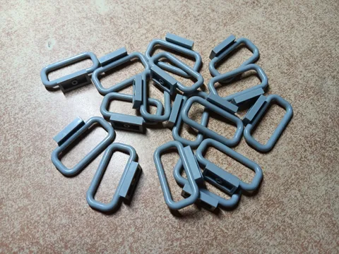 LEGO BULK LOT OF 16 LIGHT BLUISH GRAY BAR RAIL FENCE 1X4X2 #6187