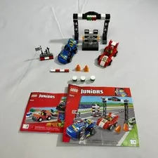LEGO Juniors 10673 Race Car Rally Kids Unisex OS Multicolor Complete Set