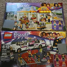 LEGO Friends 41118 Heartlake Supermarket & 41107 Pop Star Limo 265 Pcs Bundle