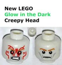 NEW LEGO Alien Head Purple Villain Creepy Mad Eyes Creepy Halloween Ghoul Face