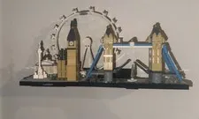 LEGO Architecture 21034 London Skyline – Wall Mount Display Stand - Support Lego