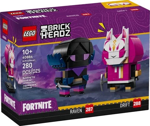 LEGO Fortnite BrickHeadz 40884 Drift & Raven Exclusive Complete Set New
