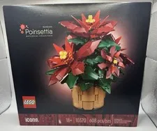 LEGO Icons Poinsettia 10370 Botanical Collection NEW Sealed Christmas Holiday
