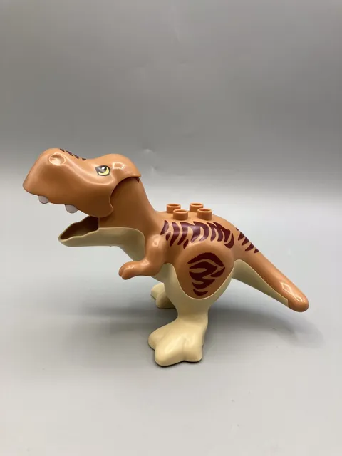 Duplo T Rex 4.5” Tan Dinosaur Jurassic Park Breakout - Figure Only