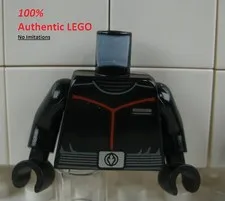 LEGO NEW Black Sith Fleet Officer Torso (1x) 6290216 Minifigure Part 76382