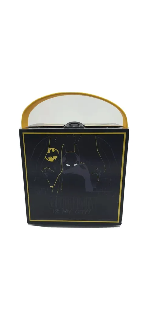 LEGO Batman Movie Lunchbox and Yellow Rubber Handle Black Lego Storage Case NEW