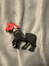 LEGO Black Horse with Red Armor Moveable Legs and Bridle