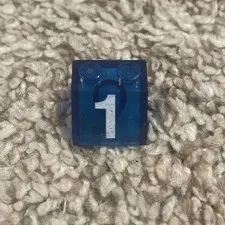 Lego 3039px50 Translucent Trans Dark Blue Slope 45 3 x 3 With White Number 1