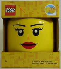 LEGO Storage Products: 40320813 Large Head Yellow - Girl NEW *Damaged Product*