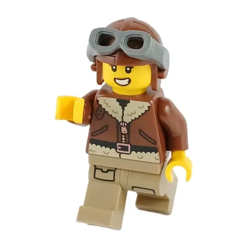 LEGO® City Airplane Soapbox Race Car Driver Pilot Female Minifigure™ cty1844
