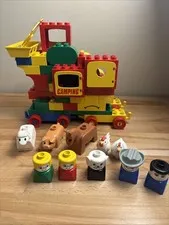 Vintage Lego Duplo Animals People And Bricks Lot 