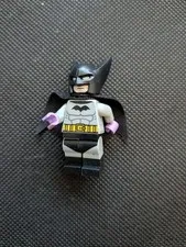 LEGO Batman Minifigure w/ Black Cape & Cowl, Gray Suit, Purple Hands CMF Series