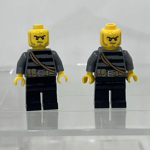 LEGO CITY Town Robbers Crooks Minifigs Lot Of 2 Prisoners Thief Bandit Mini Fig