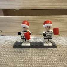 Lego Star Wars Santa Clone Trooper minifigure 75056 Advent Christmas Lot of 2